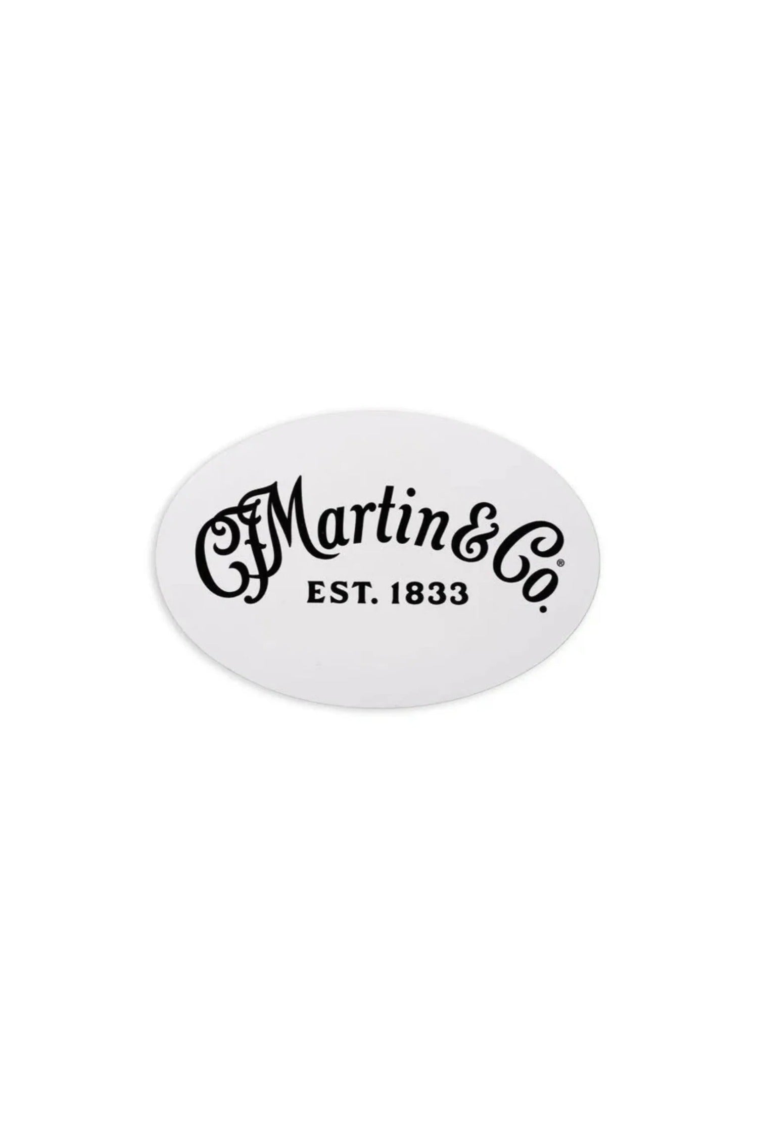 Martin Logo Oval Sticker - White