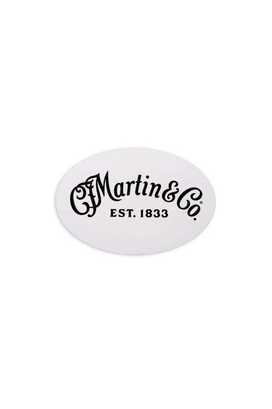 Martin Logo Oval Sticker - White