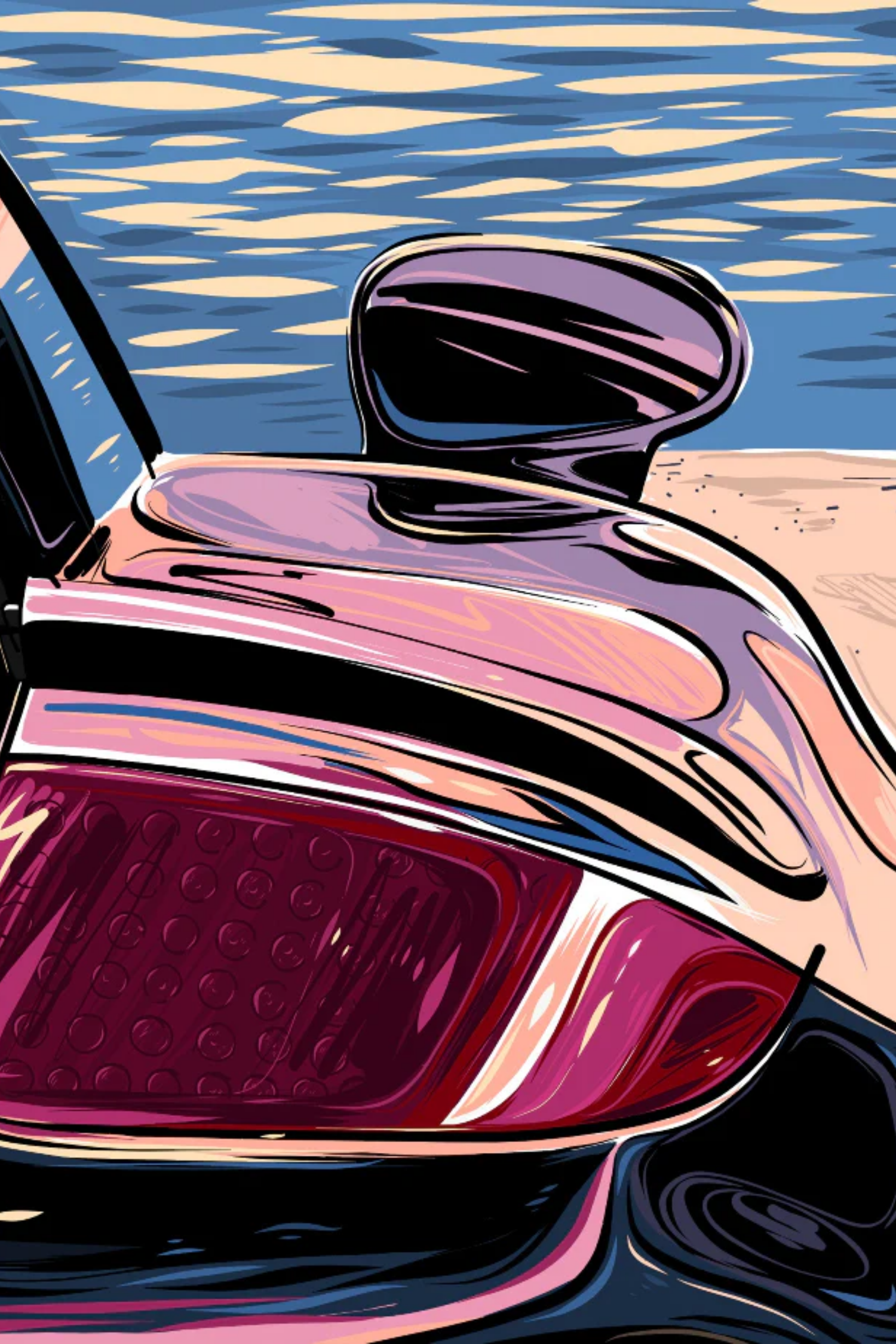 Marz Ink - Carrera GT "Miami Beach Sunset"(ACRYLIC/METAL) - 1 of 50