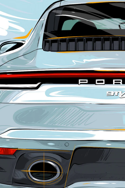 Marz Ink - Porsche 911 (992) "Beauty& Beast" - Premium Edition 1 of 25