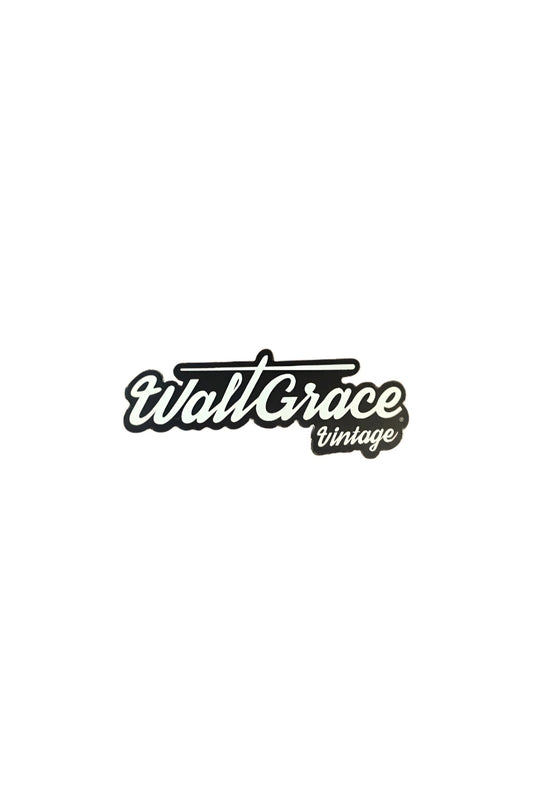 Walt Grace Vintage Script Sticker 5" - Black