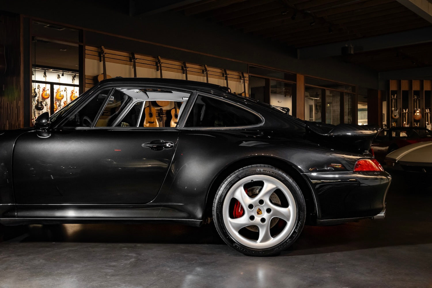 Black Porsche Turbo in Walt Grace Vintage Gallery