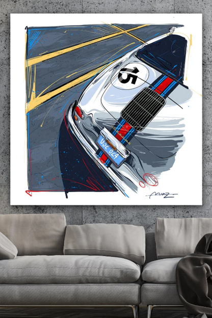 Marz Ink - Porsche 356 Speedster Martini (Rear) (ACRYLIC/METAL) - 1 of 50