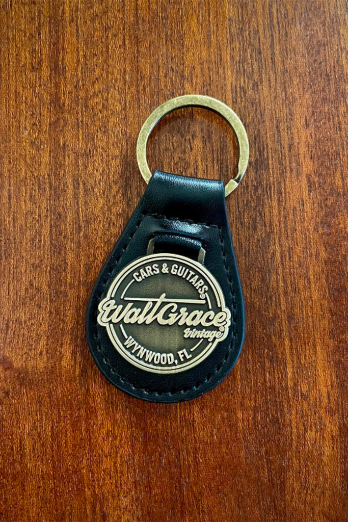 Walt Grace Vintage Brass & Leather Key Fob