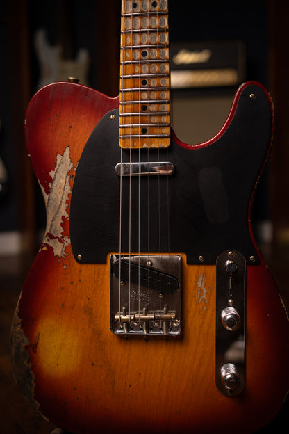 Fender Custom Shop 1952 Telecaster Super Heavy Relic Electric Guitar - Aged Cherry Sunburst