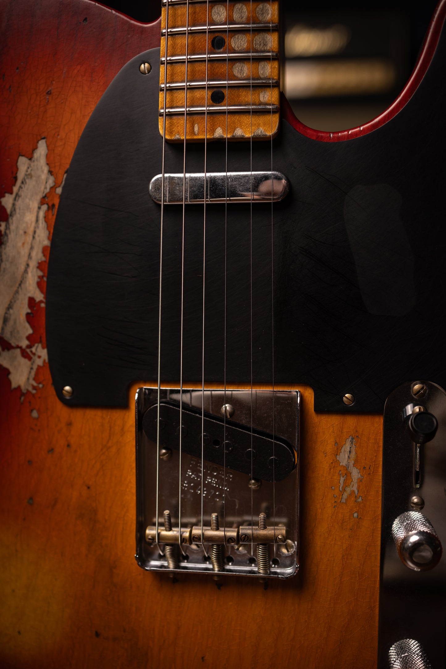 Fender Custom Shop 1952 Telecaster Super Heavy Relic Electric Guitar - Aged Cherry Sunburst
