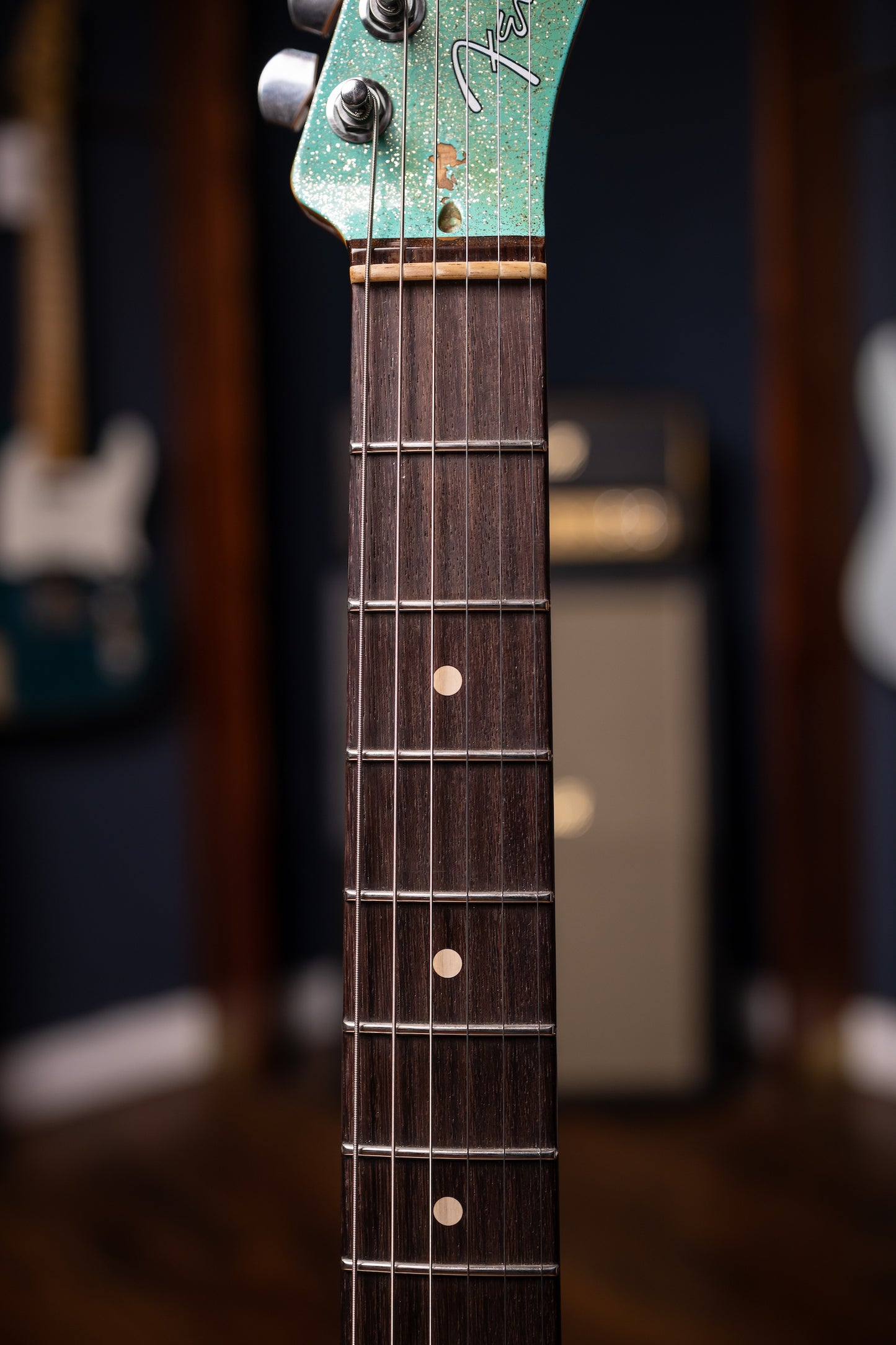 Fender Custom Shop Dual Stack HS Telecaster Relic Electric Guitar - Sea Foam Sparkle