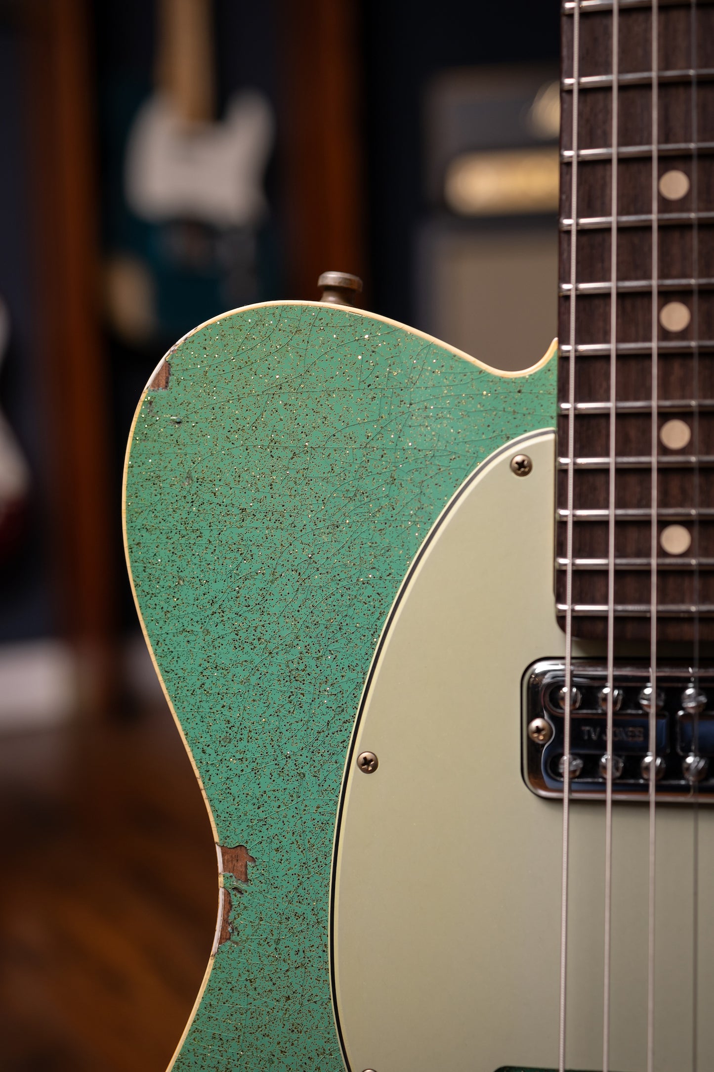 Fender Custom Shop Dual Stack HS Telecaster Relic Electric Guitar - Sea Foam Sparkle