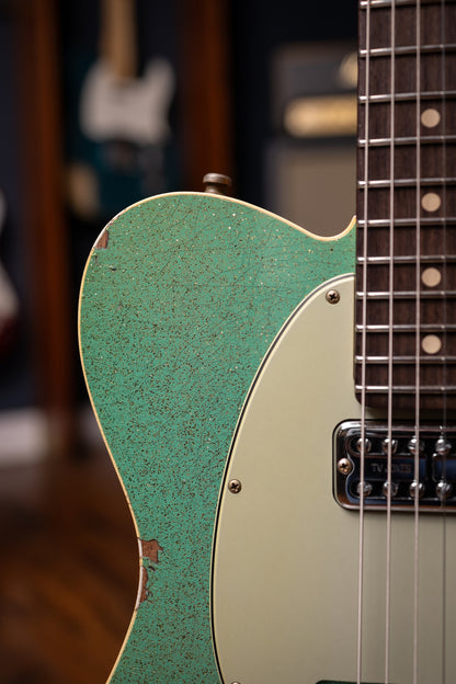 Fender Custom Shop Dual Stack HS Telecaster Relic Electric Guitar - Sea Foam Sparkle