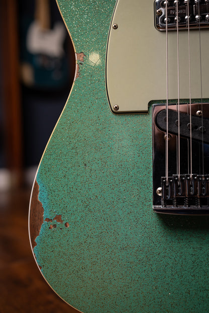 Fender Custom Shop Dual Stack HS Telecaster Relic Electric Guitar - Sea Foam Sparkle