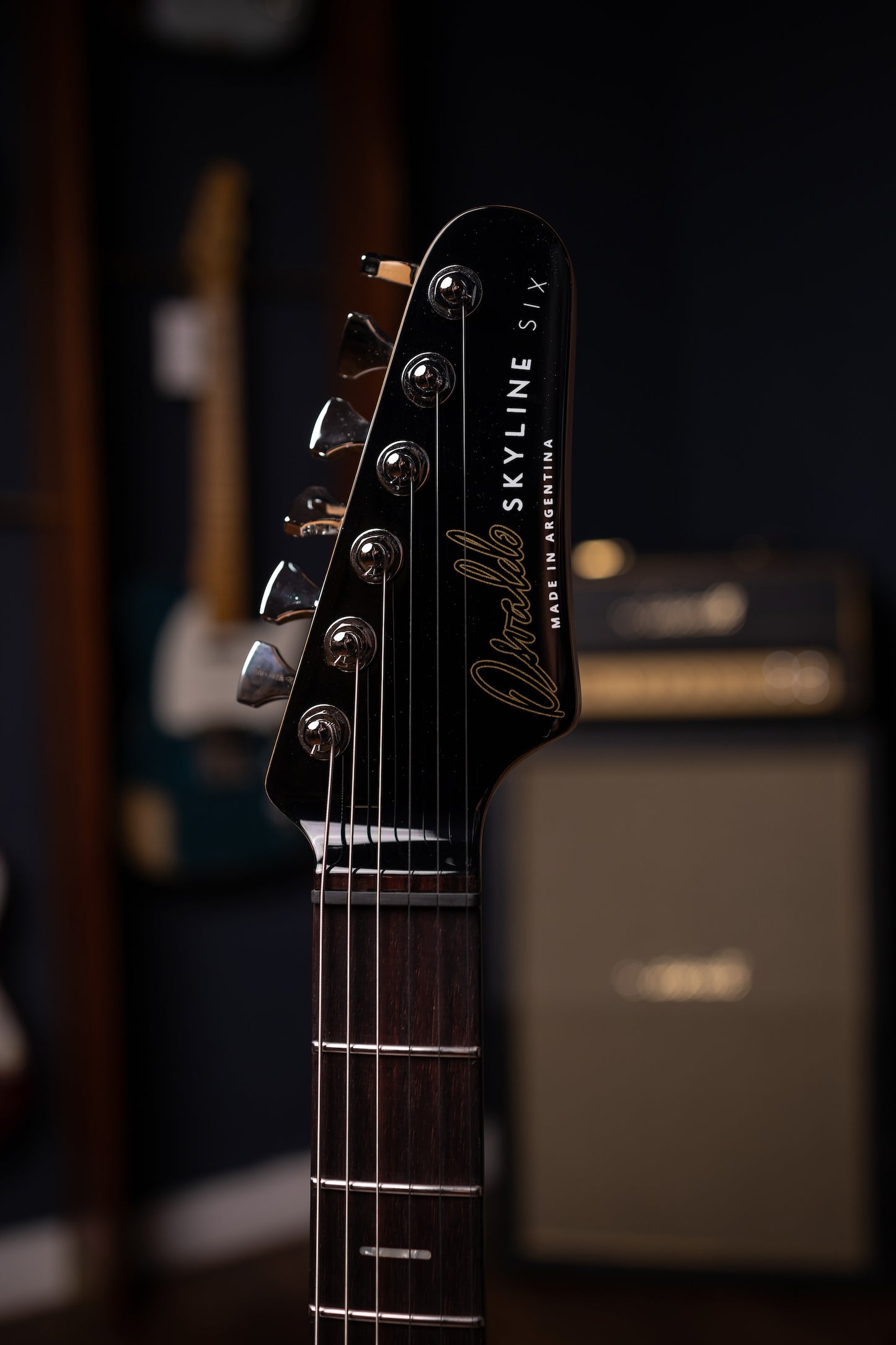 Osvaldo Skyline Six Electric Guitar - Obsidian Red