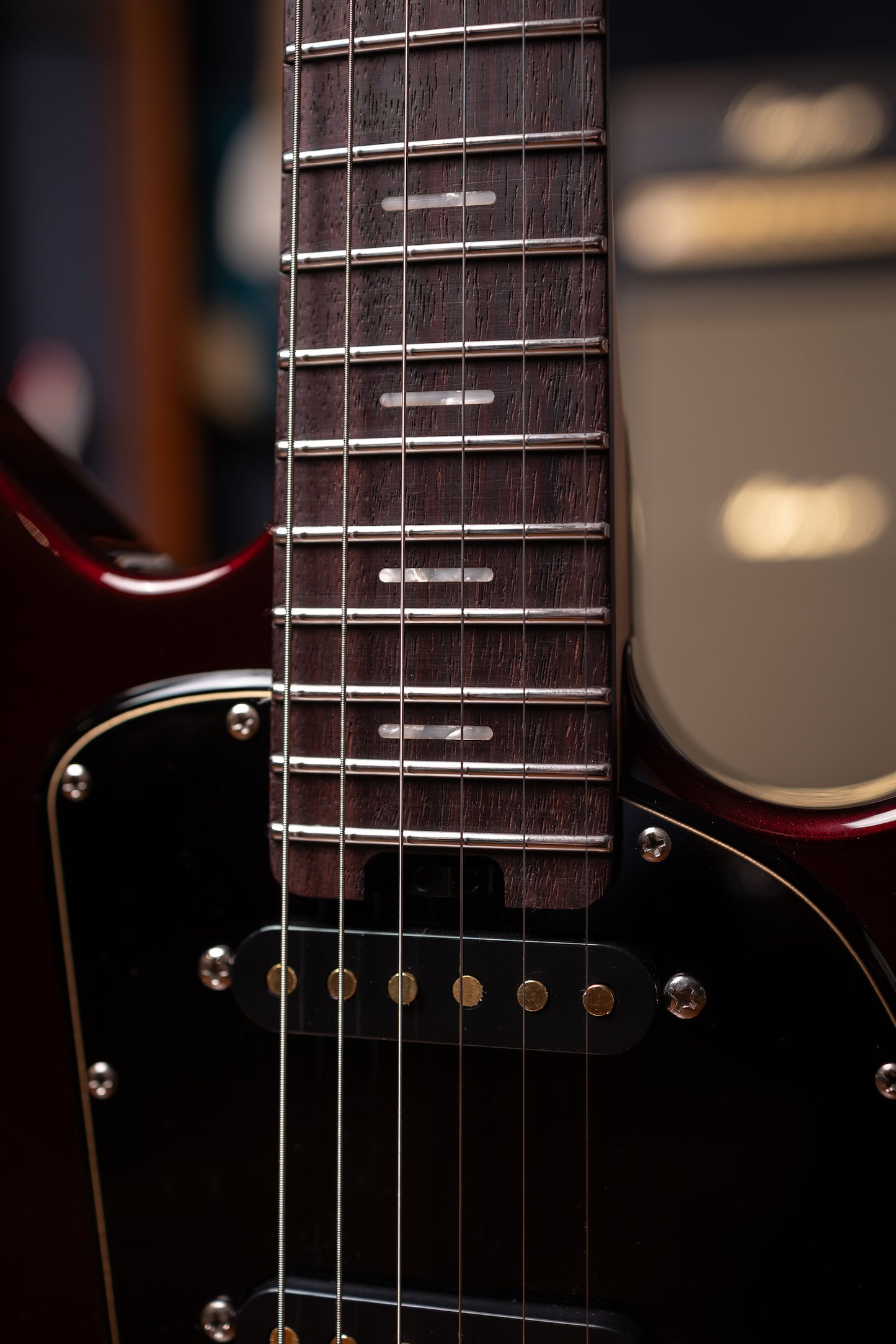 Osvaldo Skyline Six Electric Guitar - Obsidian Red