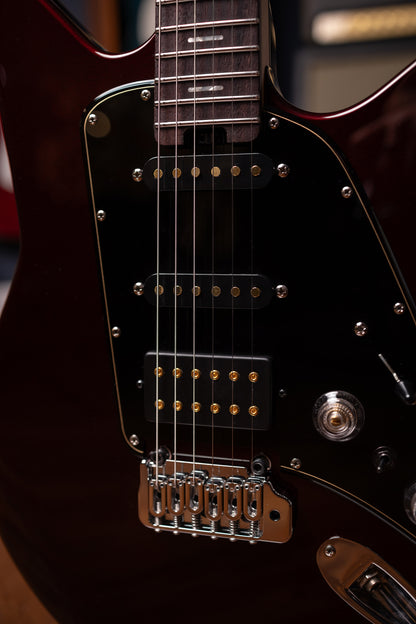 Osvaldo Skyline Six Electric Guitar - Obsidian Red