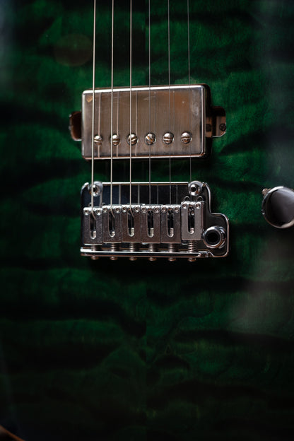 Carneglia Custom Shop Sublime Flame Maple Top Electric Guitar - Green Metallic Burst