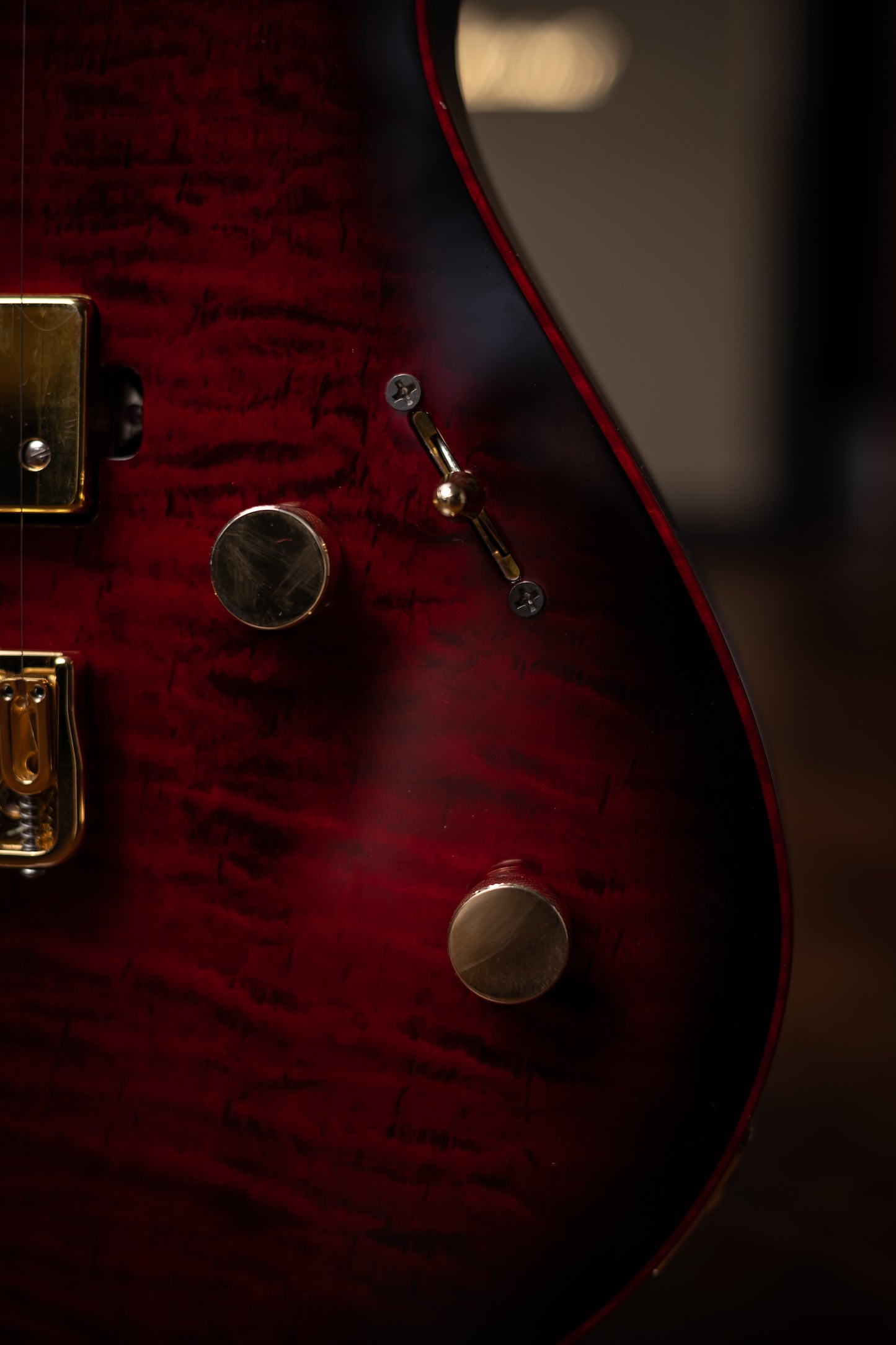 Carneglia Custom Shop Sublime Flame Maple Top Electric Guitar - Diablo Translucent Red Burst