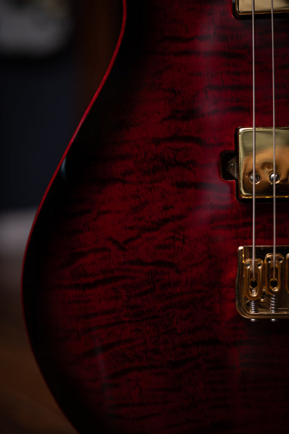 Carneglia Custom Shop Sublime Flame Maple Top Electric Guitar - Diablo Translucent Red Burst
