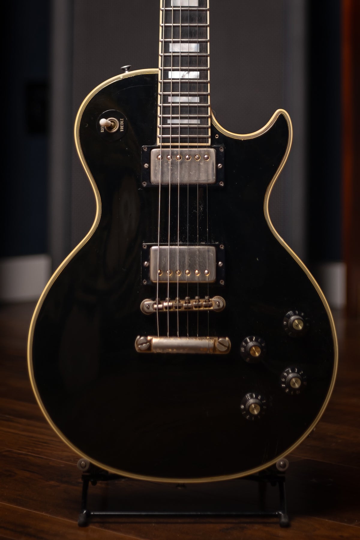 1985 Gibson Les Paul Custom Electric Guitar - Black