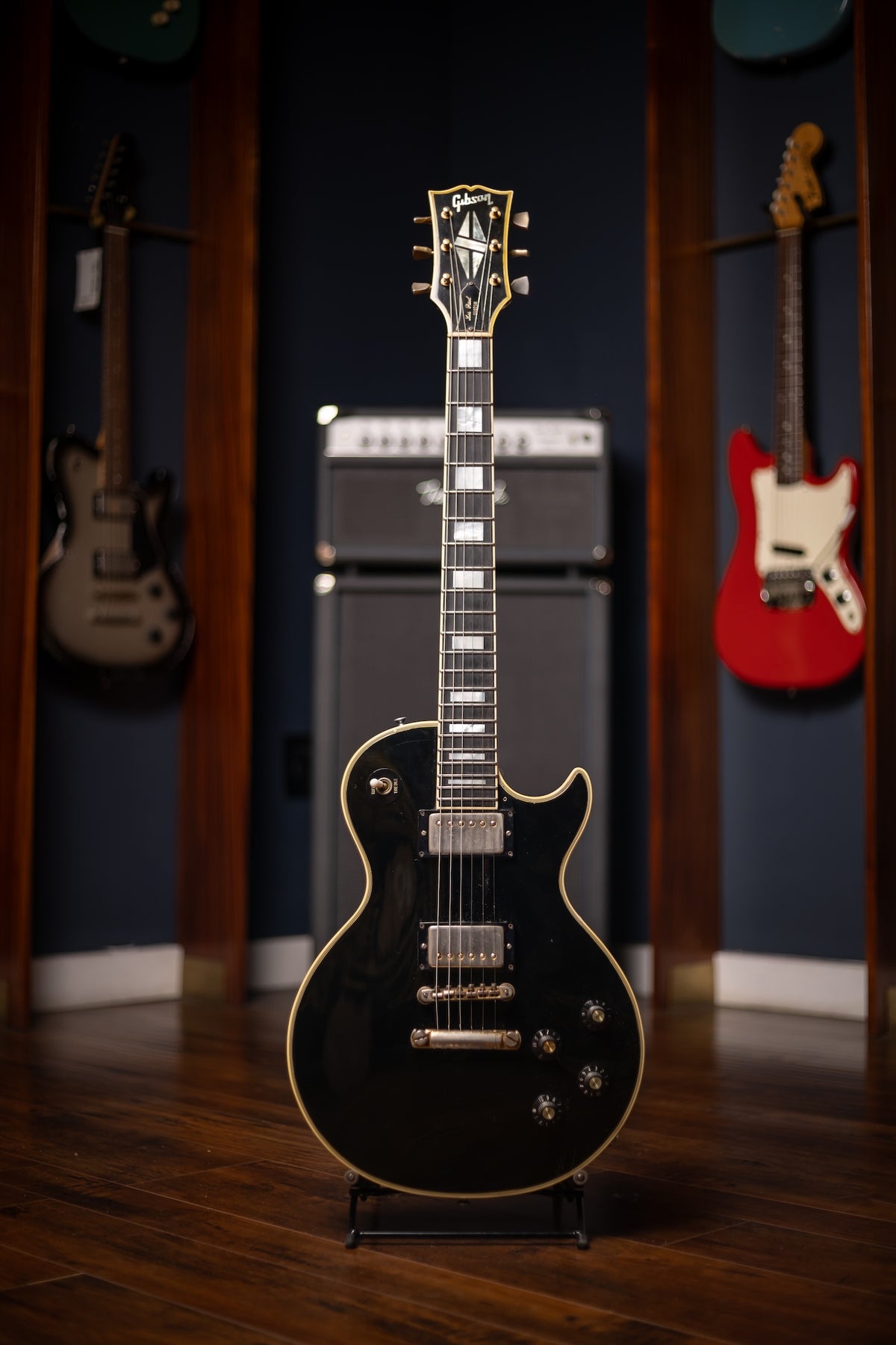 1985 Gibson Les Paul Custom Electric Guitar - Black