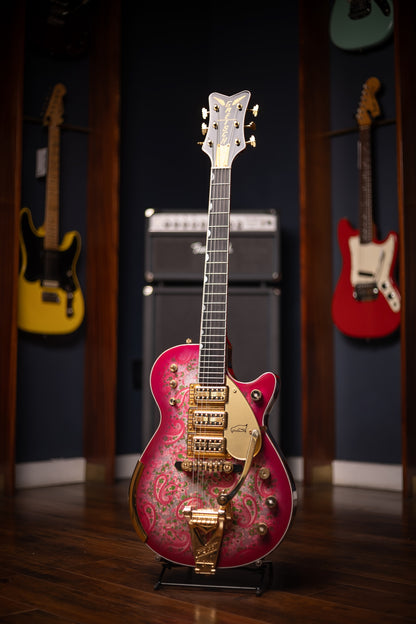 Pre Owned Gretsch Masterbuilt Pink Paisley Penguin Electric Guitar
