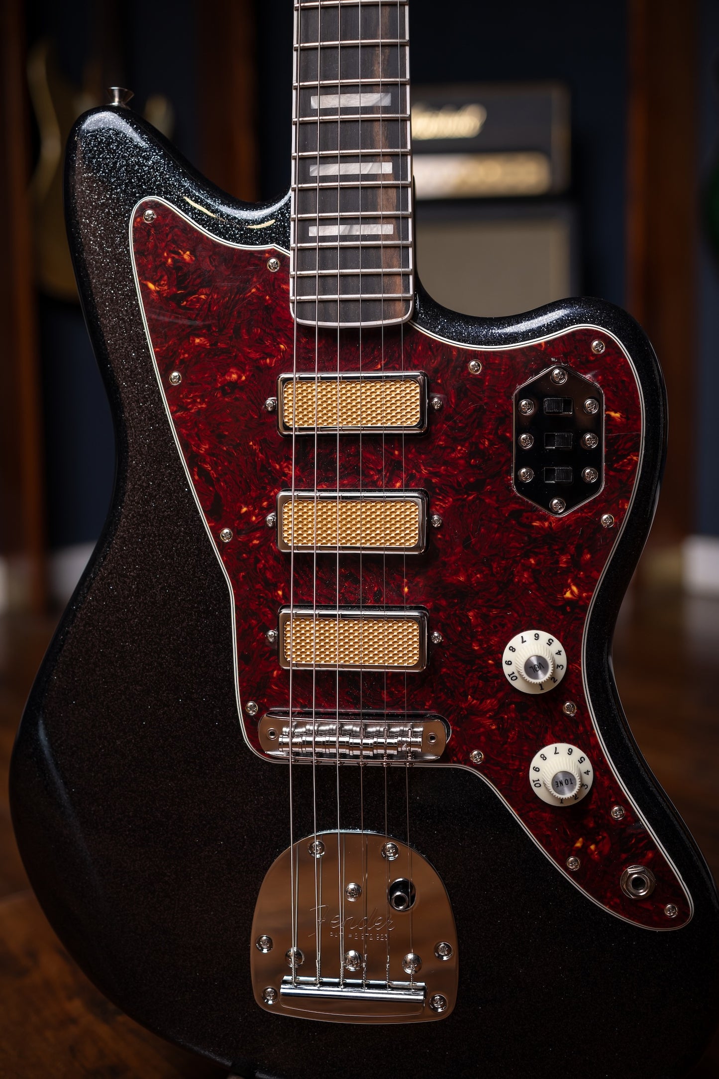 Fender Limited Edition Gold Foil Series Jazzmaster - Black Sparkle