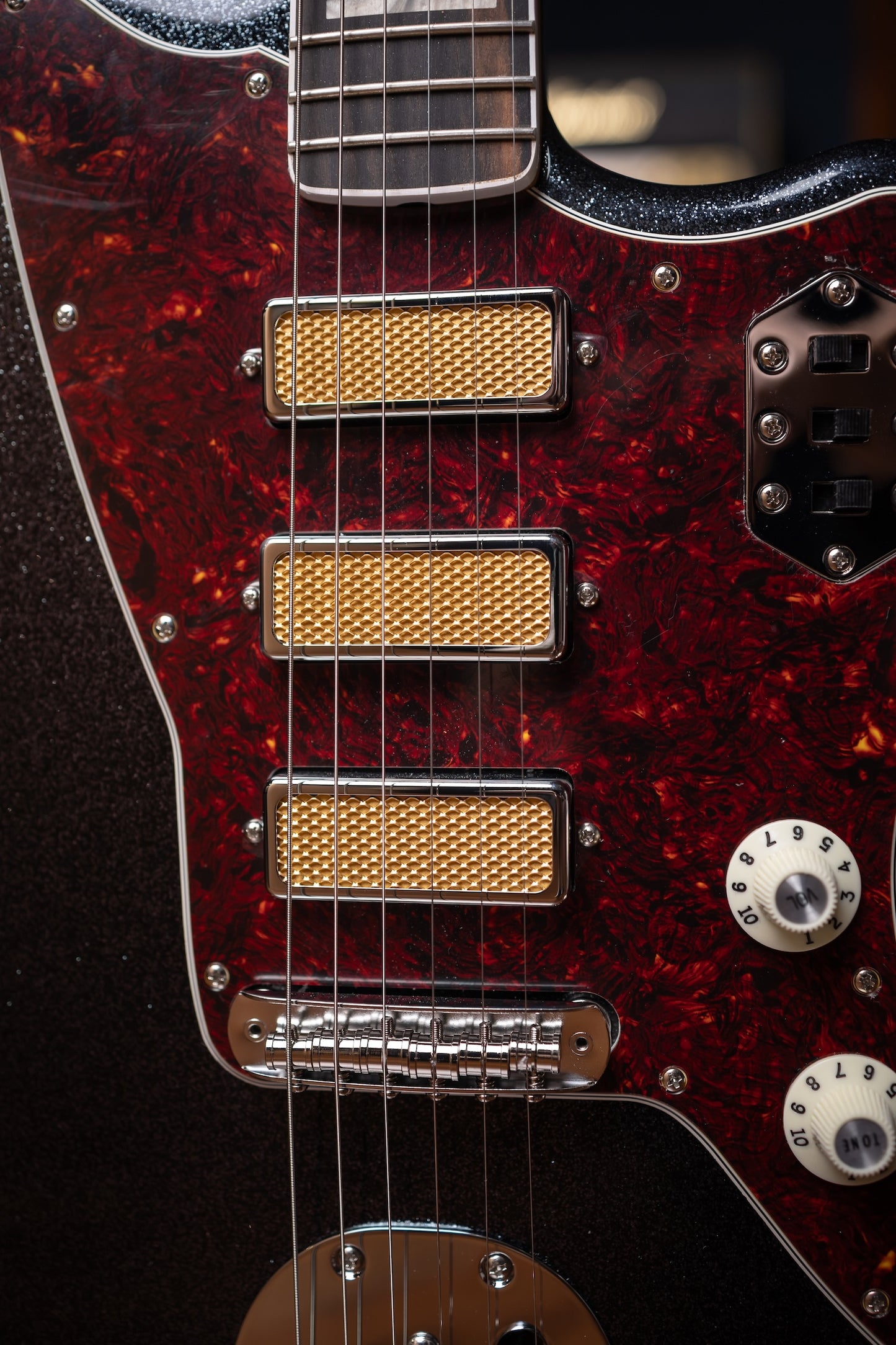 Fender Limited Edition Gold Foil Series Jazzmaster - Black Sparkle