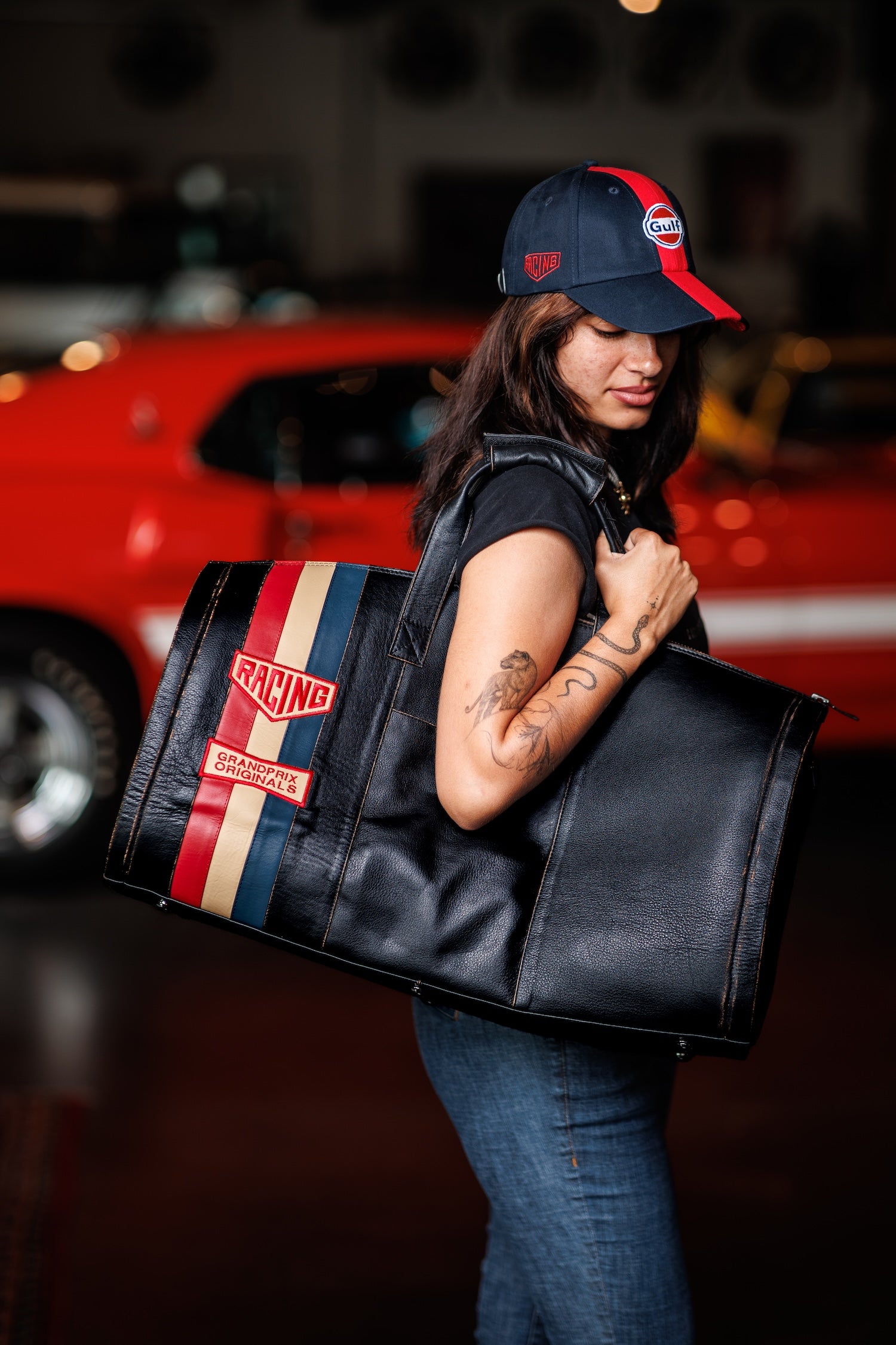 Vintage Leather Mission Impossible Bag - Black