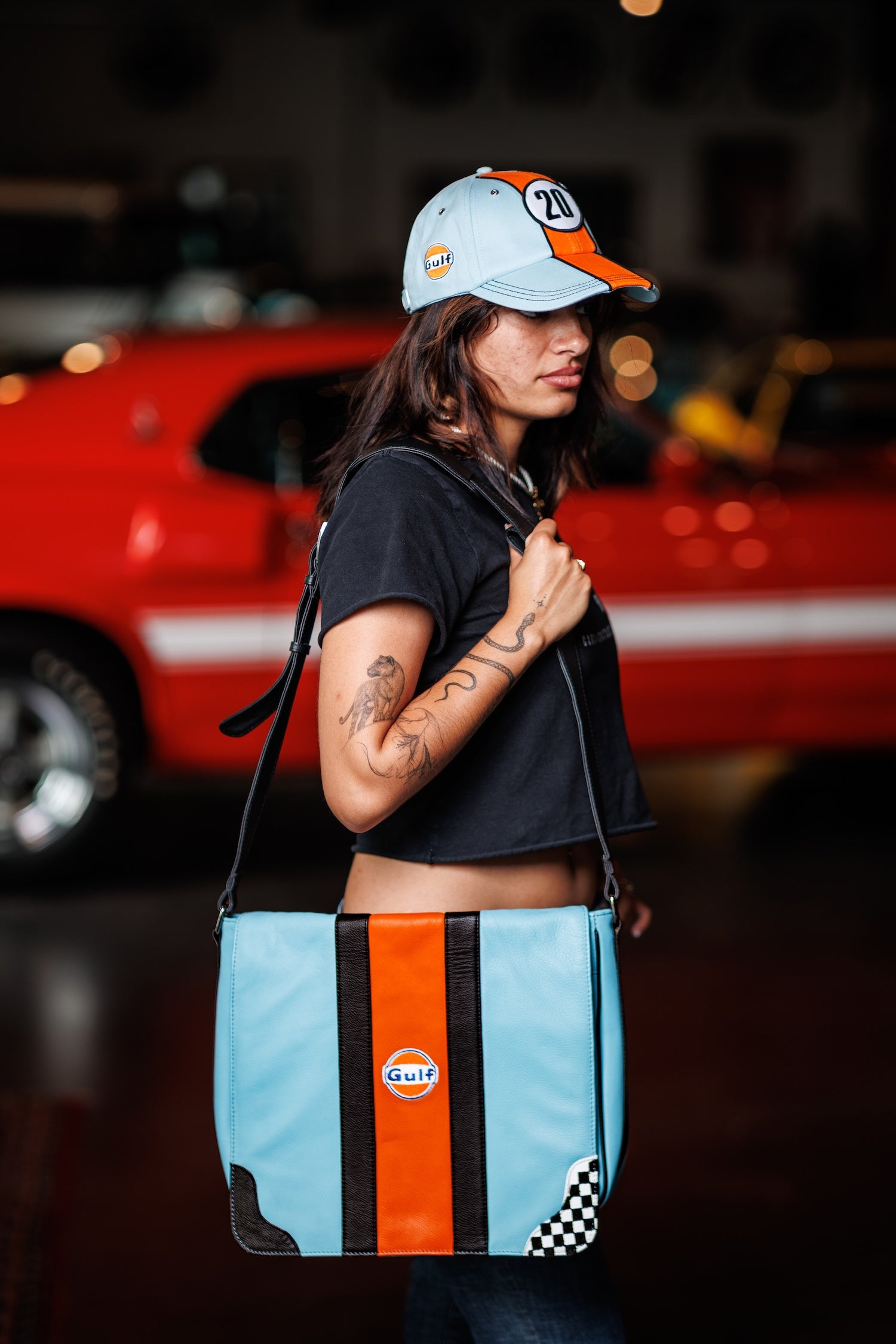 Gulf Leather Silverstone Bag - Gulf Blue