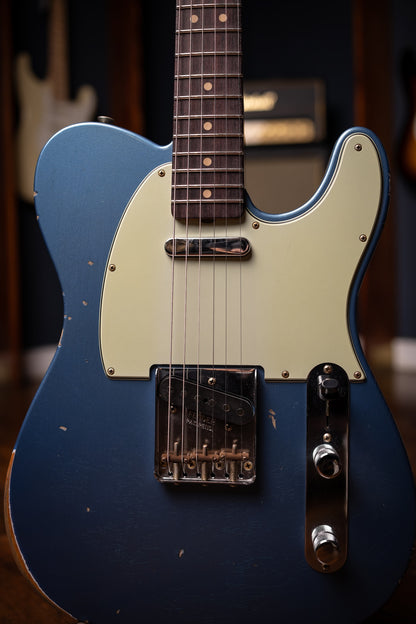 Fender Custom Shop 1963 Telecaster® Relic®, 3A Rosewood Fingerboard  Electric Guitar - Aged Lake Placid Blue