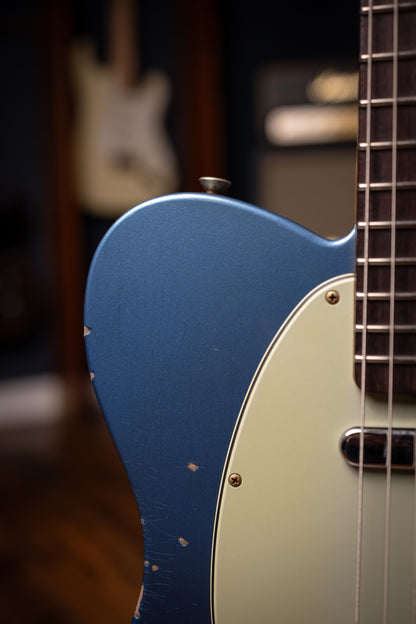 Fender Custom Shop 1963 Telecaster® Relic®, 3A Rosewood Fingerboard  Electric Guitar - Aged Lake Placid Blue