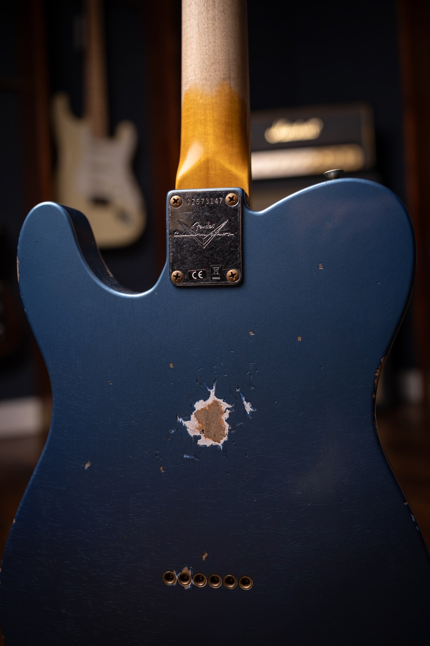 Fender Custom Shop 1963 Telecaster® Relic®, 3A Rosewood Fingerboard  Electric Guitar - Aged Lake Placid Blue