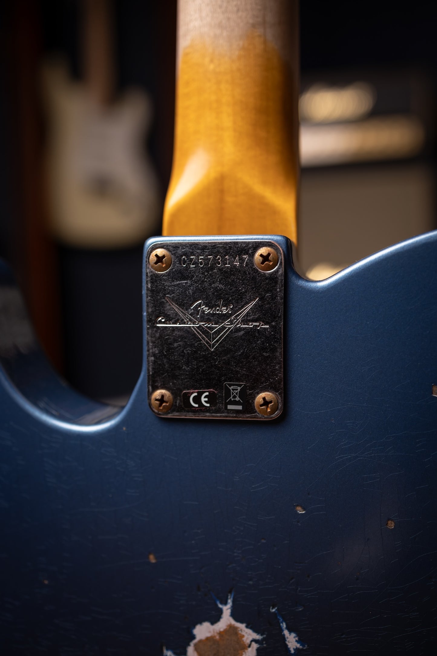 Fender Custom Shop 1963 Telecaster® Relic®, 3A Rosewood Fingerboard  Electric Guitar - Aged Lake Placid Blue