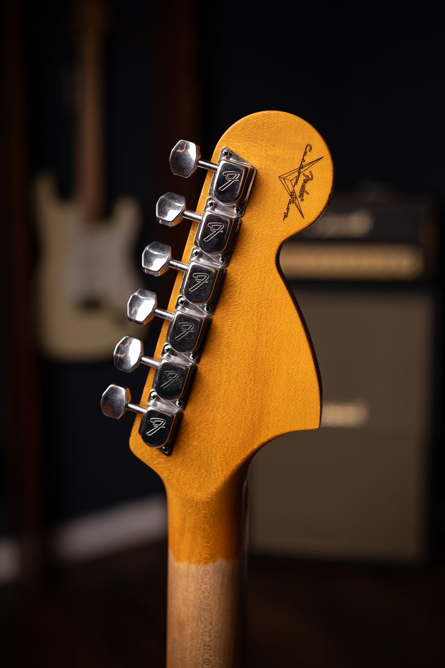 Fender Custom Shop 1969 Stratocaster Heavy Relic Electric Guitar - Aged Vintage White with Matching Headcap