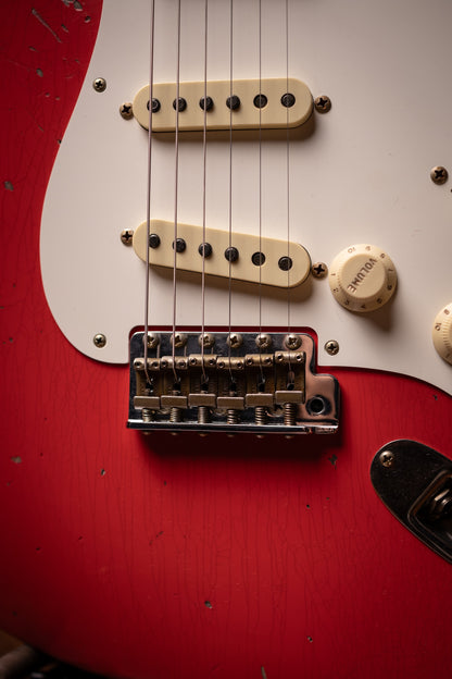 Fender Custom Shop 1957 Stratocaster® Heavy Relic®, 1-Piece Rift Sawn Maple Neck Fingerboard Electric Guitar -  Aged Fiesta Red