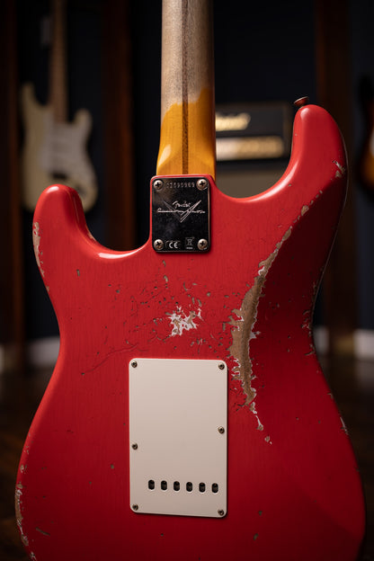 Fender Custom Shop 1957 Stratocaster® Heavy Relic®, 1-Piece Rift Sawn Maple Neck Fingerboard Electric Guitar -  Aged Fiesta Red