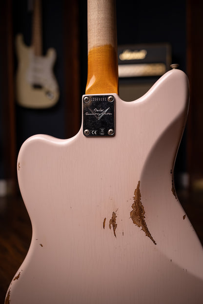 Fender Custom Shop 1963 Jazzmaster® Relic®, Rosewood Fingerboard Electric Guitar - Aged Shell Pink