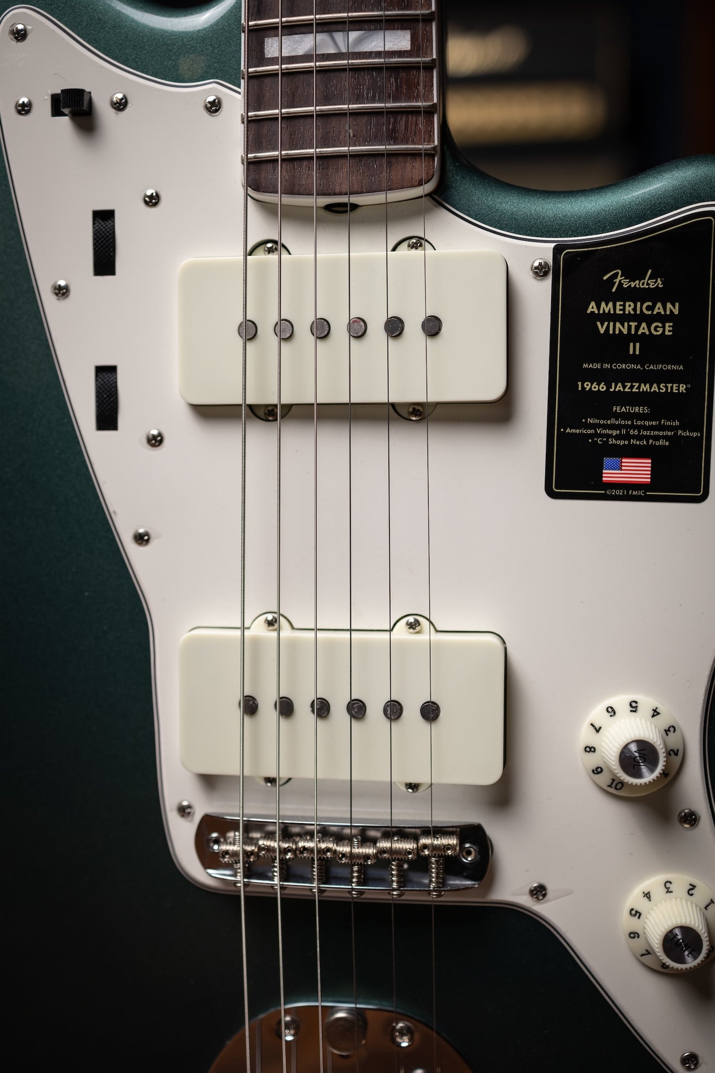 Fender American Vintage II 1966 Jazzmaster Electric Guitar - Sherwood Green Metallic