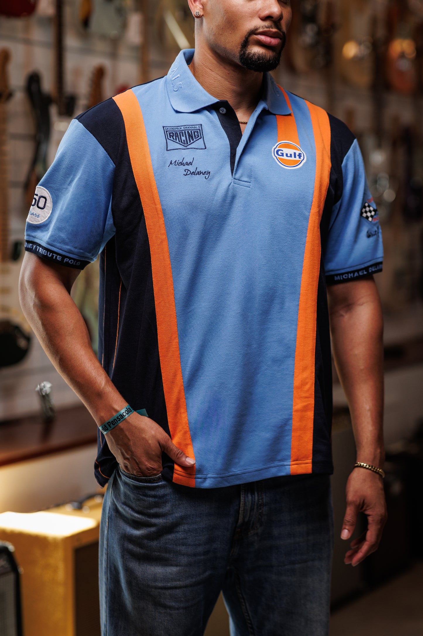 Gulf Racing Team Polo - Cobalt