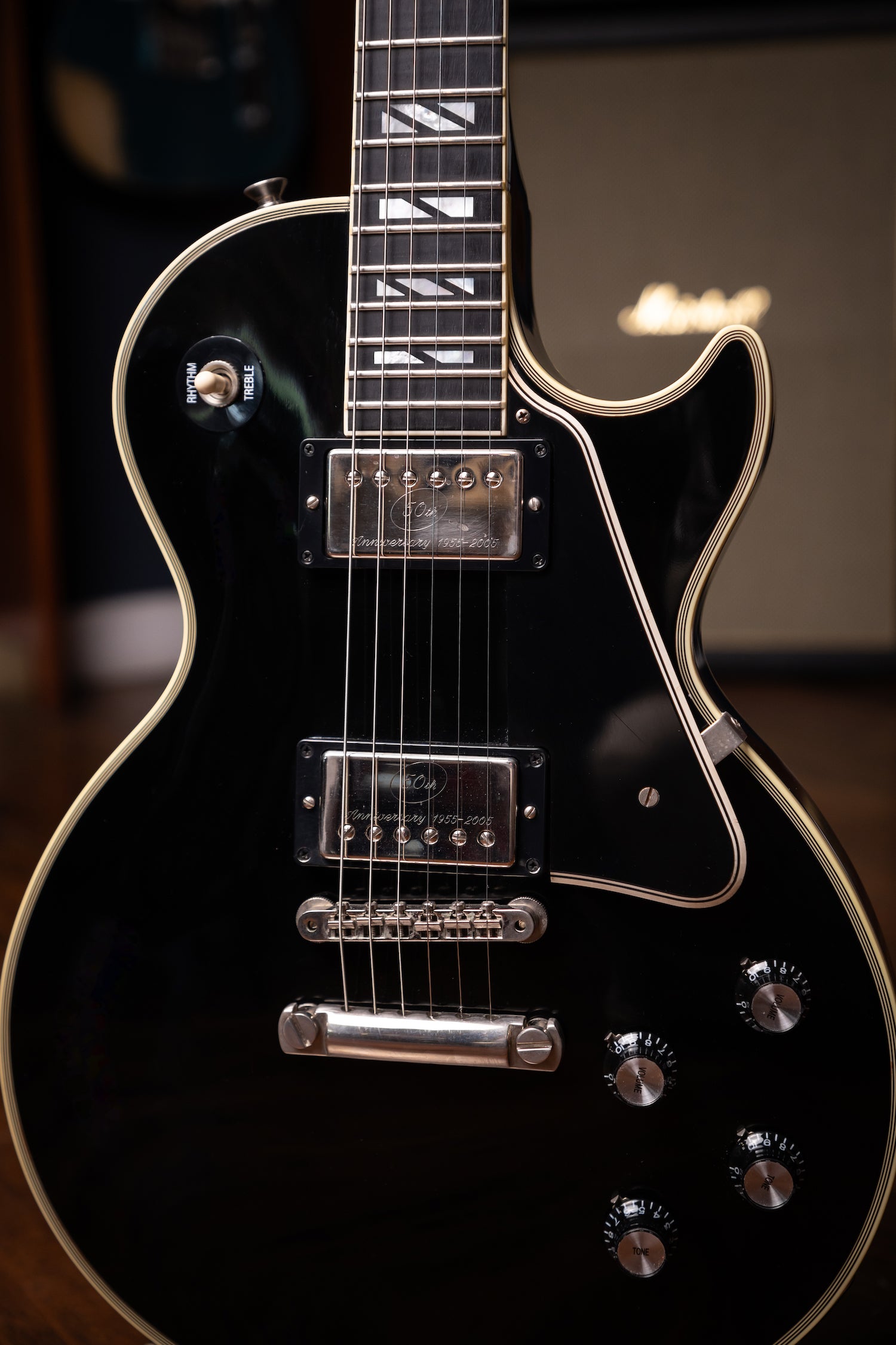 2010 Gibson Custom Shop 1968 Les Paul Custom Electric Guitar (50th Anniversary Seymour Duncan Pickups Installed) - Ebony