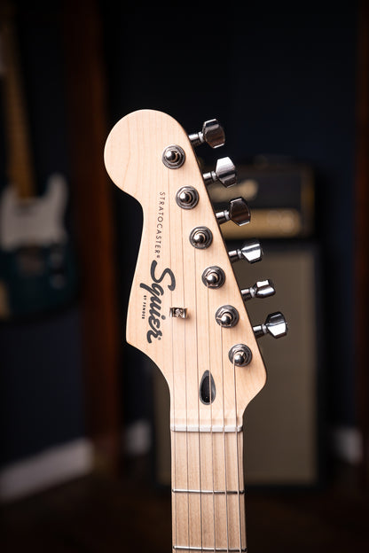 Fender Squier Sonic Stratocaster Left-Handed White Pickguard - Black