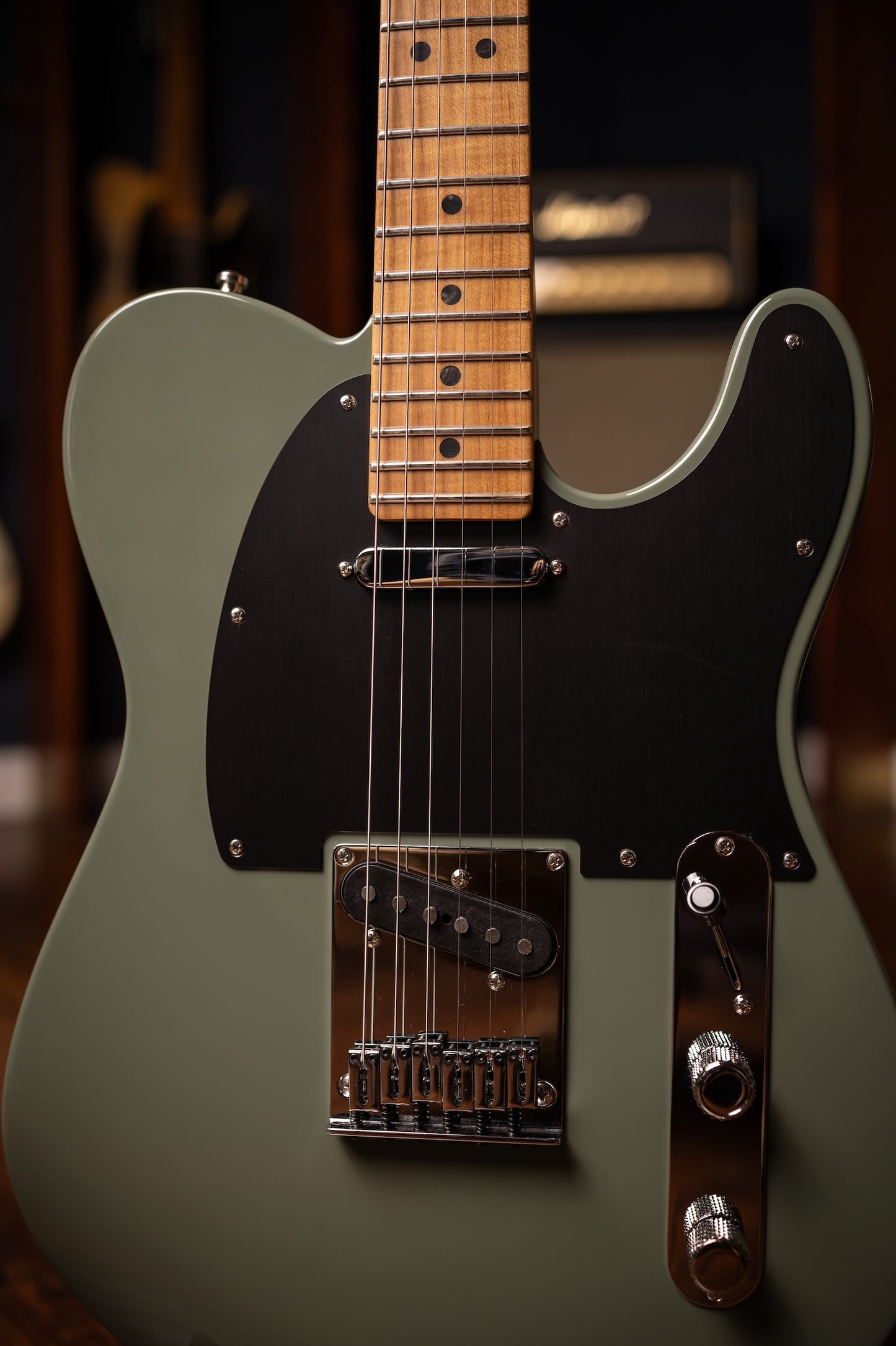 Fender Limited Edition American Ultra II Telecaster Electric Guitar - Antique Olive with Hardshell Case