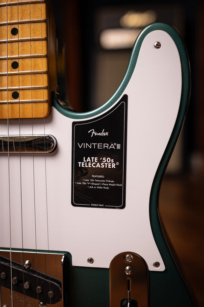 Fender Vintera III Late '60s Custom Telecaster - Sherwood Green Metallic