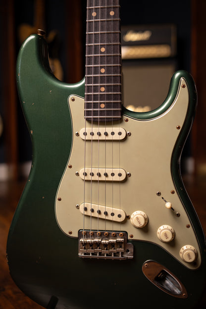 Fender Masterbuilt Todd Krause '63 Stratocaster® Journeyman Relic® Electric Guitar - Sherwood Green Metallic