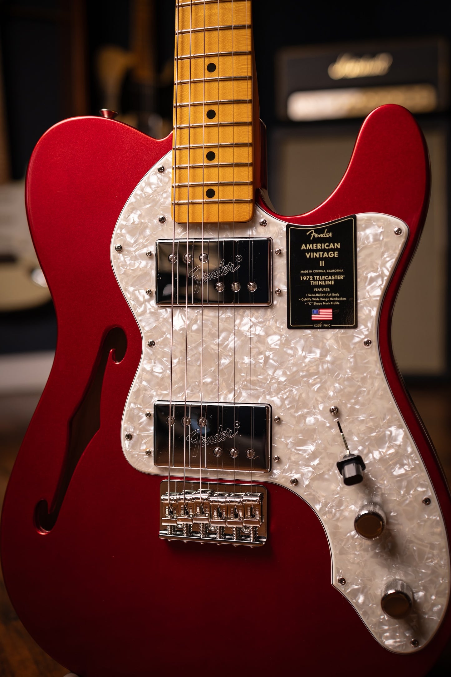 Fender American Vintage II 1972 Telecaster® Thinline  Electric Guitar - Candy Apple Red