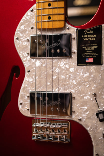 Fender American Vintage II 1972 Telecaster® Thinline  Electric Guitar - Candy Apple Red