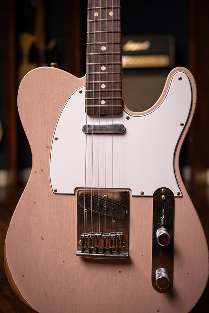 Fender Custom Shop SR25 Telecaster Pro 2025 Relic Electric Guitar - Dirty Shell Pink