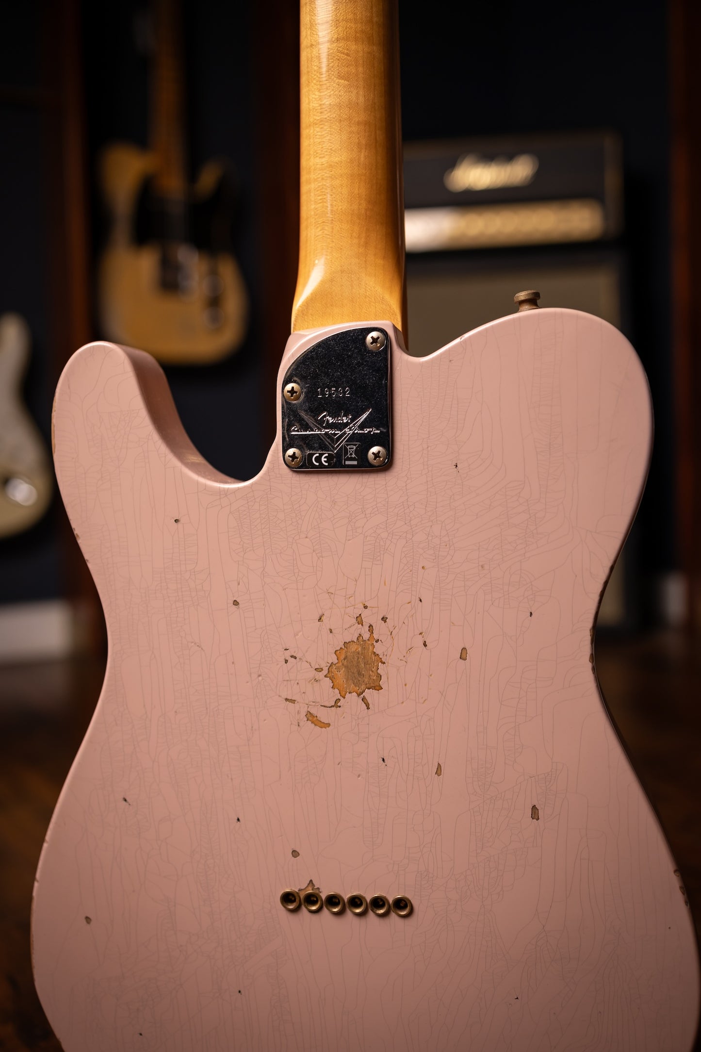 Fender Custom Shop SR25 Telecaster Pro 2025 Relic Electric Guitar - Dirty Shell Pink