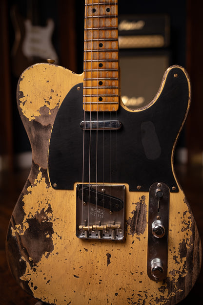 Fender Custom Shop 1951 Nocaster Super Heavy Relic Telecaster Electric Guitar - Super Faded Aged Nocaster Blonde