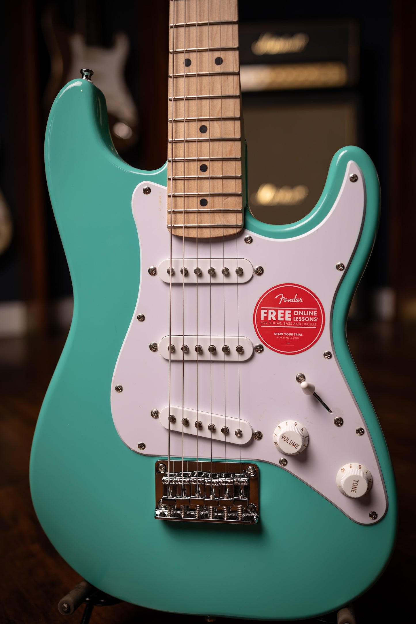 Squier Stratocaster Mini Electric Guitar - Sea Foam Green