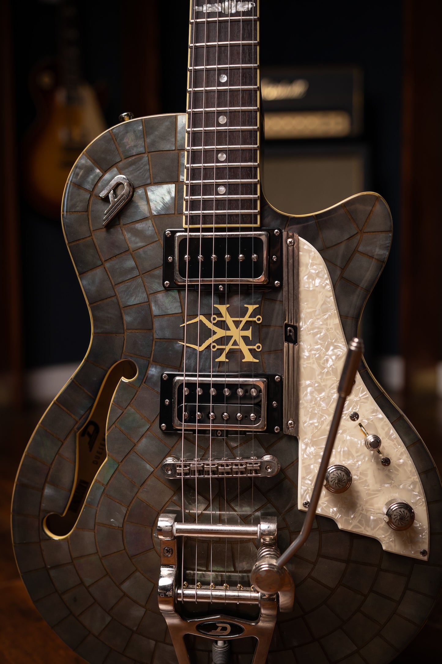 2016 Duesenberg Soundgarden Electric Guitar - Black Hole Sun (Stained Glass)