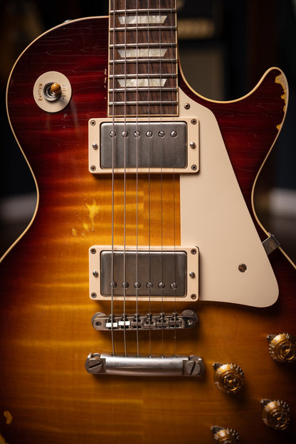 2014 Gibson Les Paul 1959 Reissue Electric Guitar - Heavy Aged Sunburst